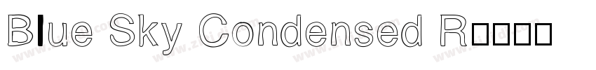 Blue Sky Condensed R字体转换